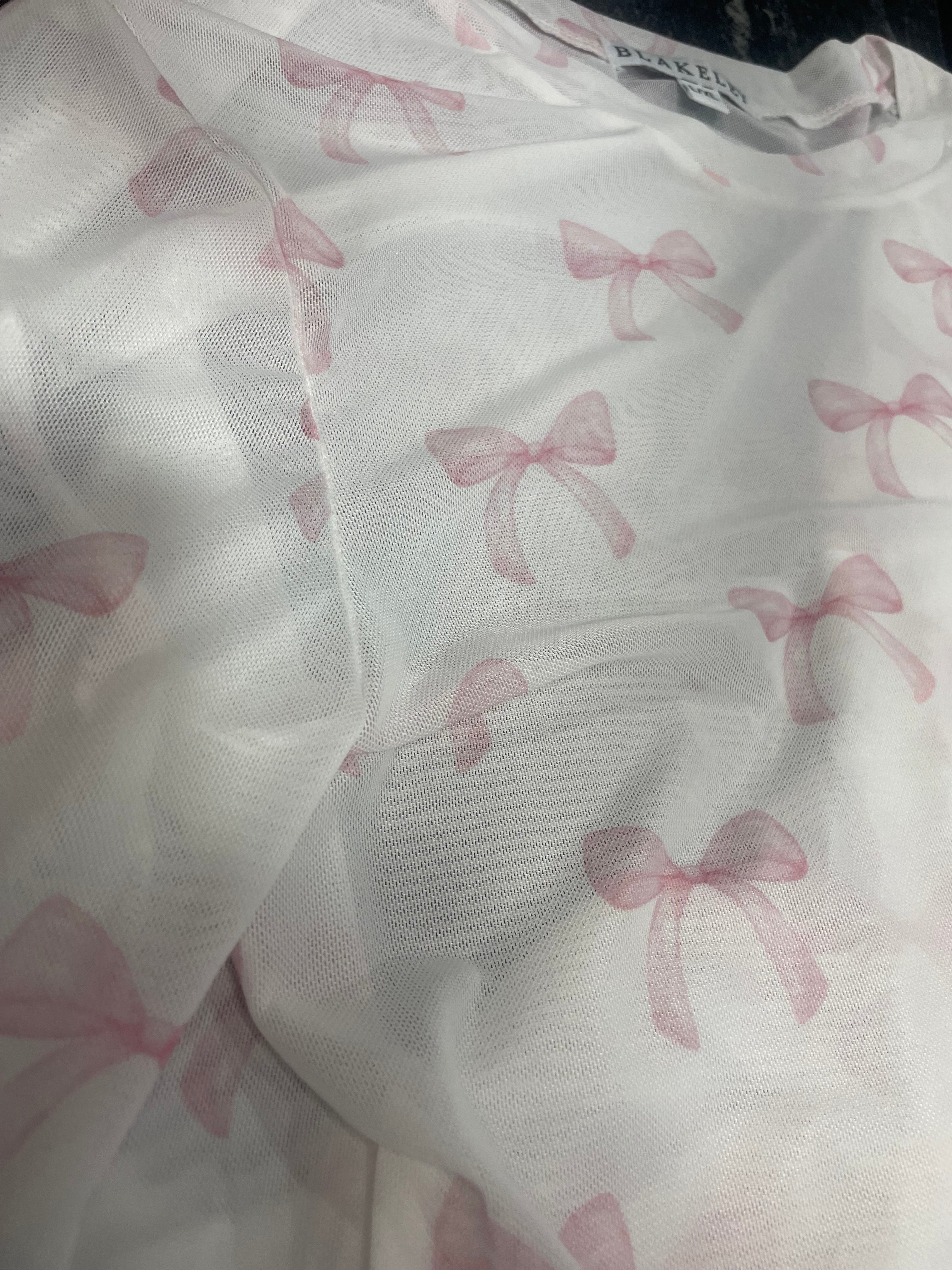 Put a Bow On It Mesh Top