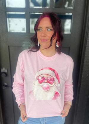 Bubble Gum Santa Top