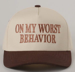 On My Worst Behavior Trucker Hat