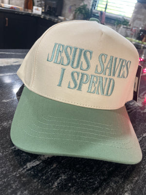 Jesus Saves I Spend Trucker Hat