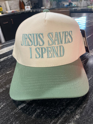 Jesus Saves I Spend Trucker Hat
