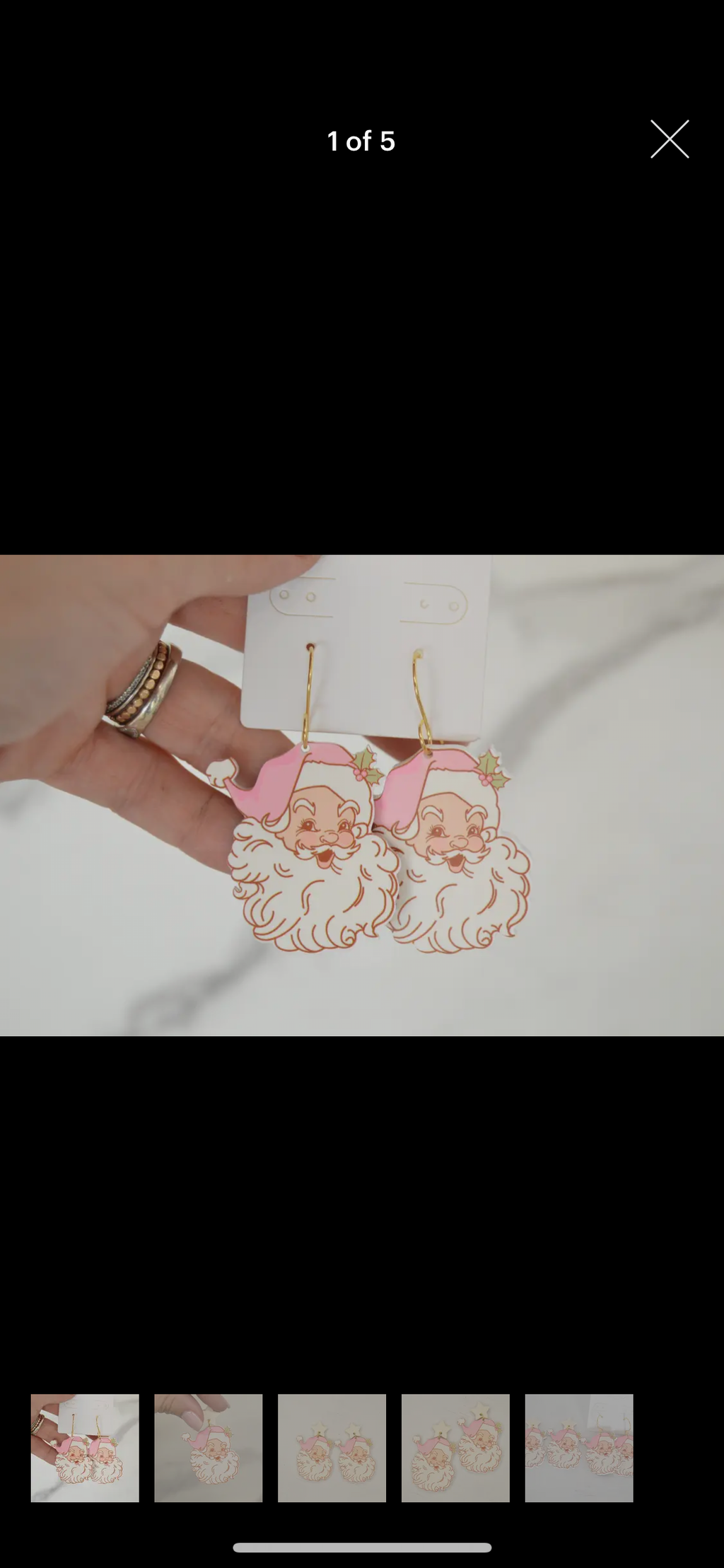 Retro Santa Earrings