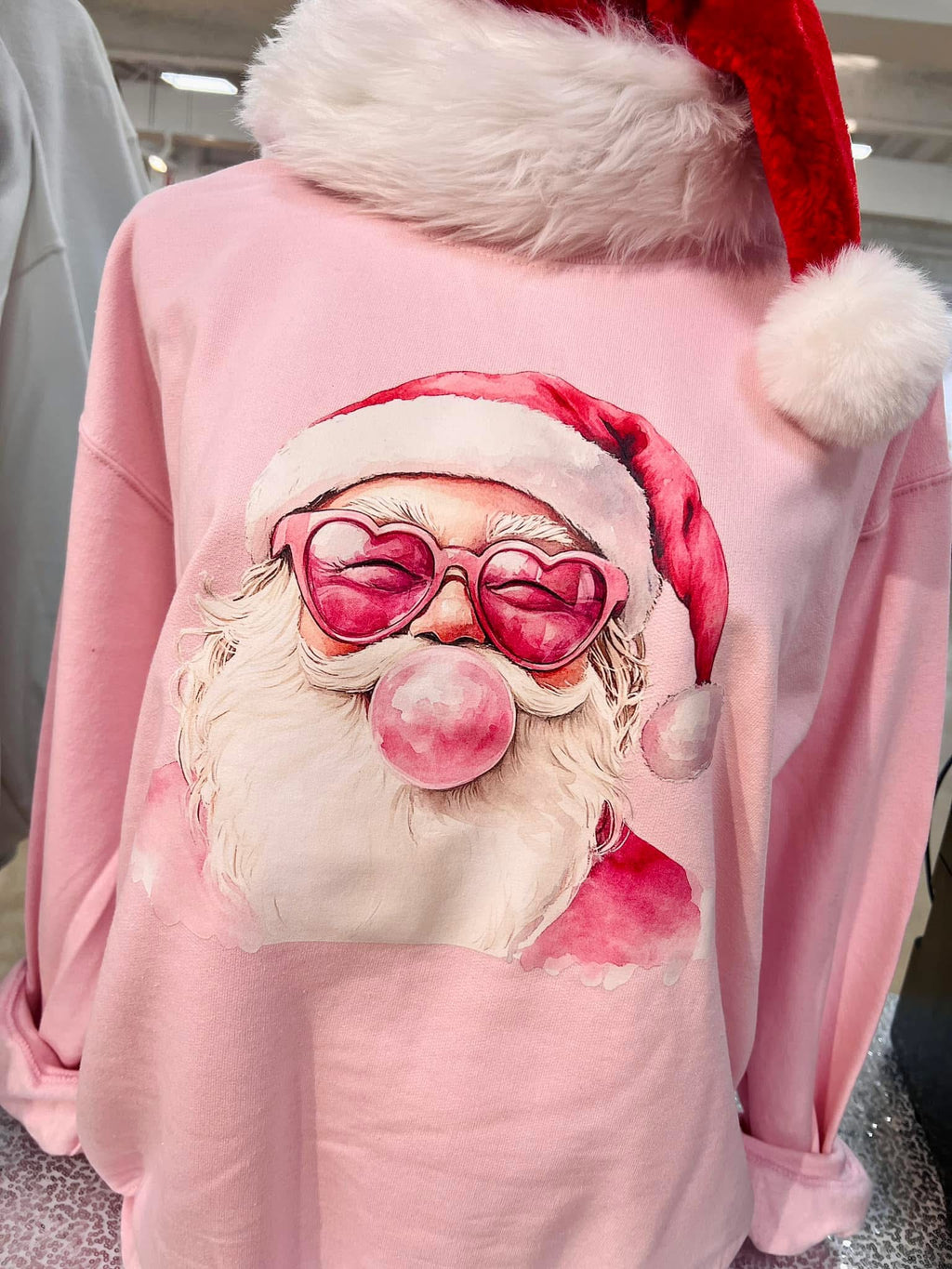 Bubble Gum Santa Top