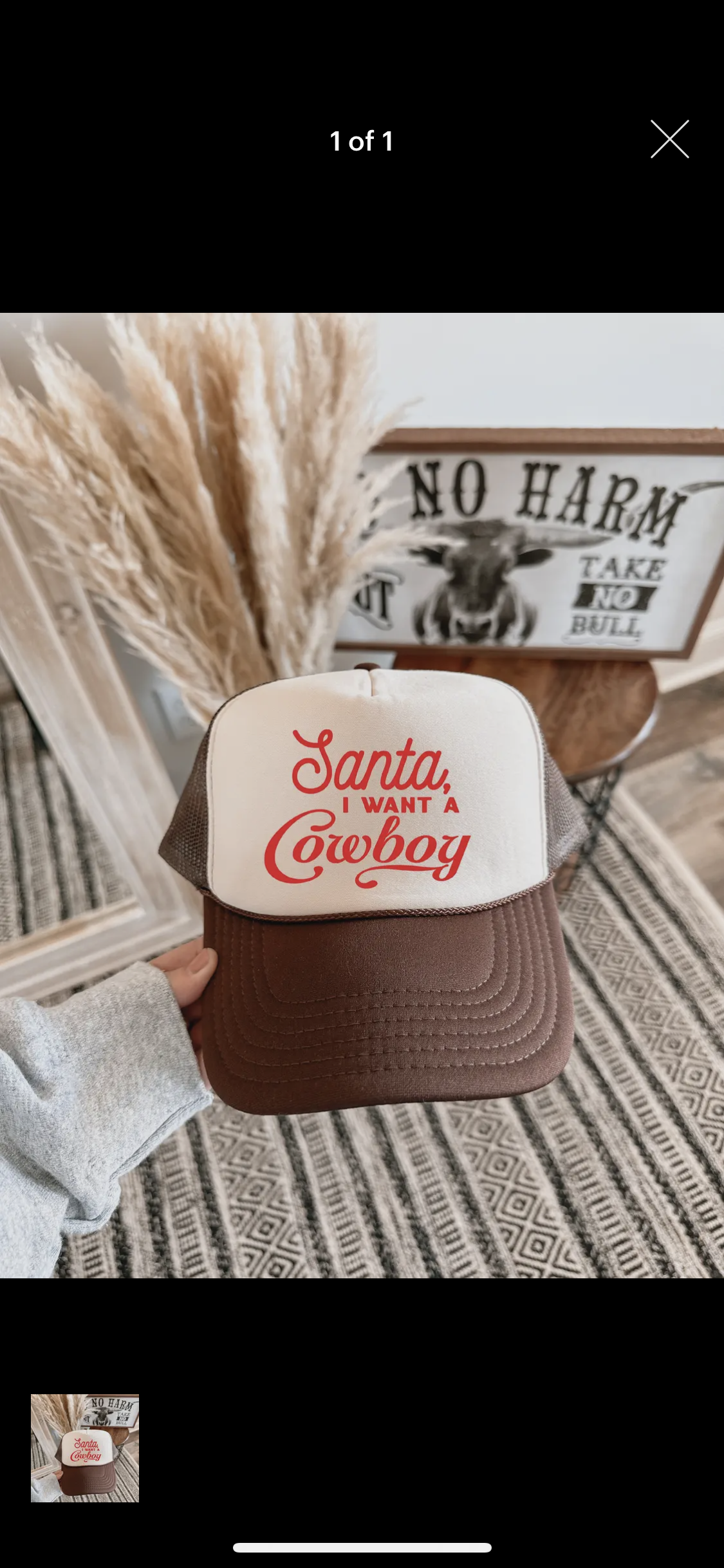 Santa I Want A Cowboy Trucker Hat