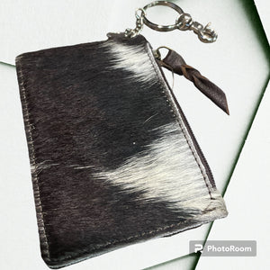 Cowhide Keychain Wallet