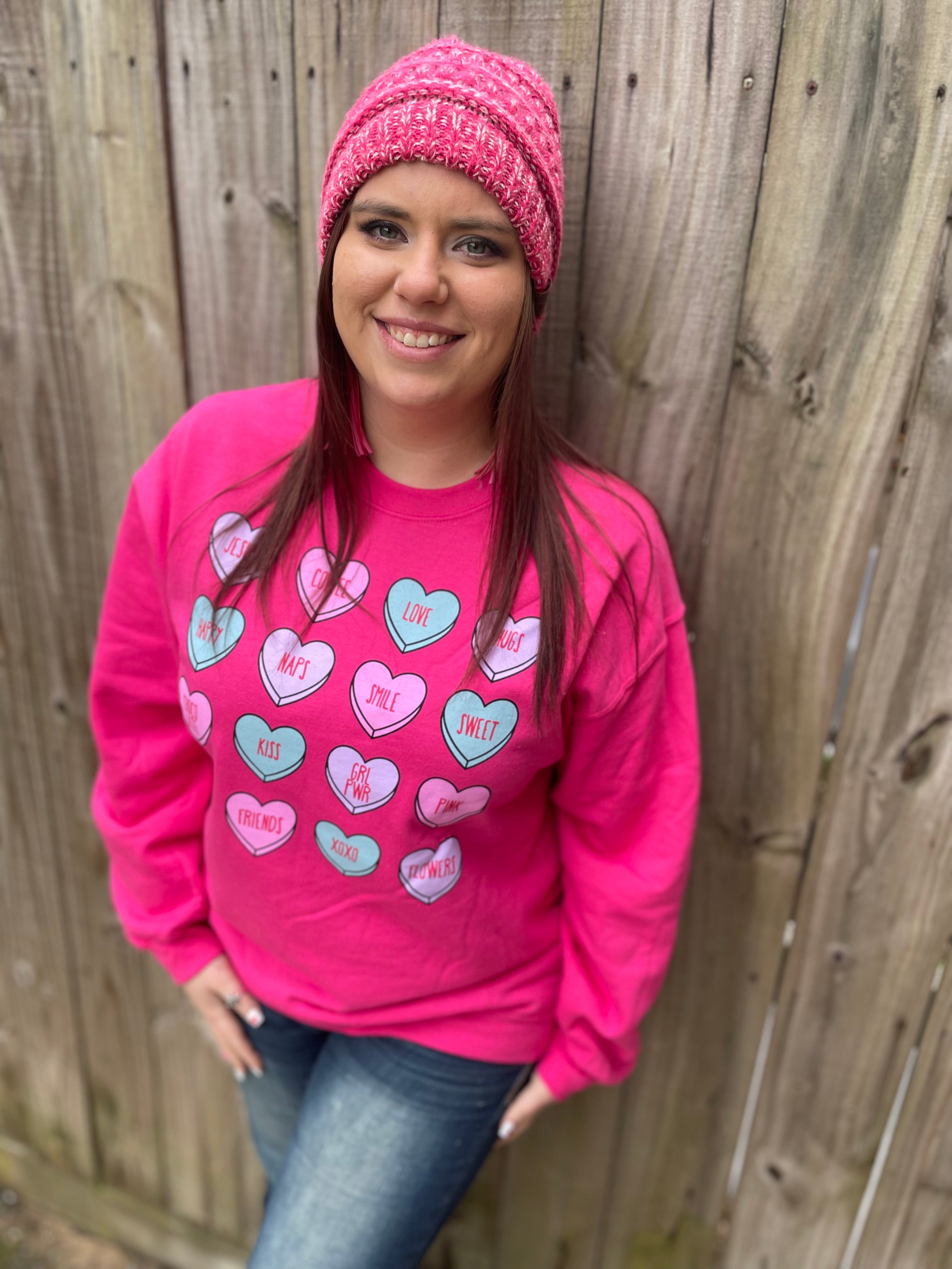 Candy Sweet Hearts Sweatshirt