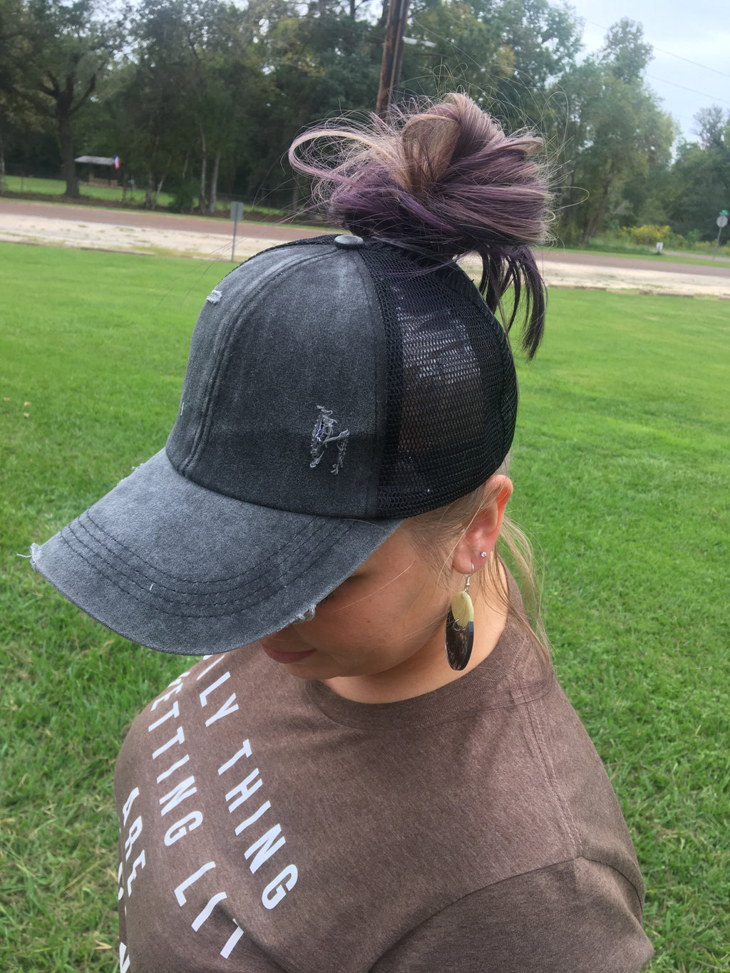 Black Criss Cross Hat