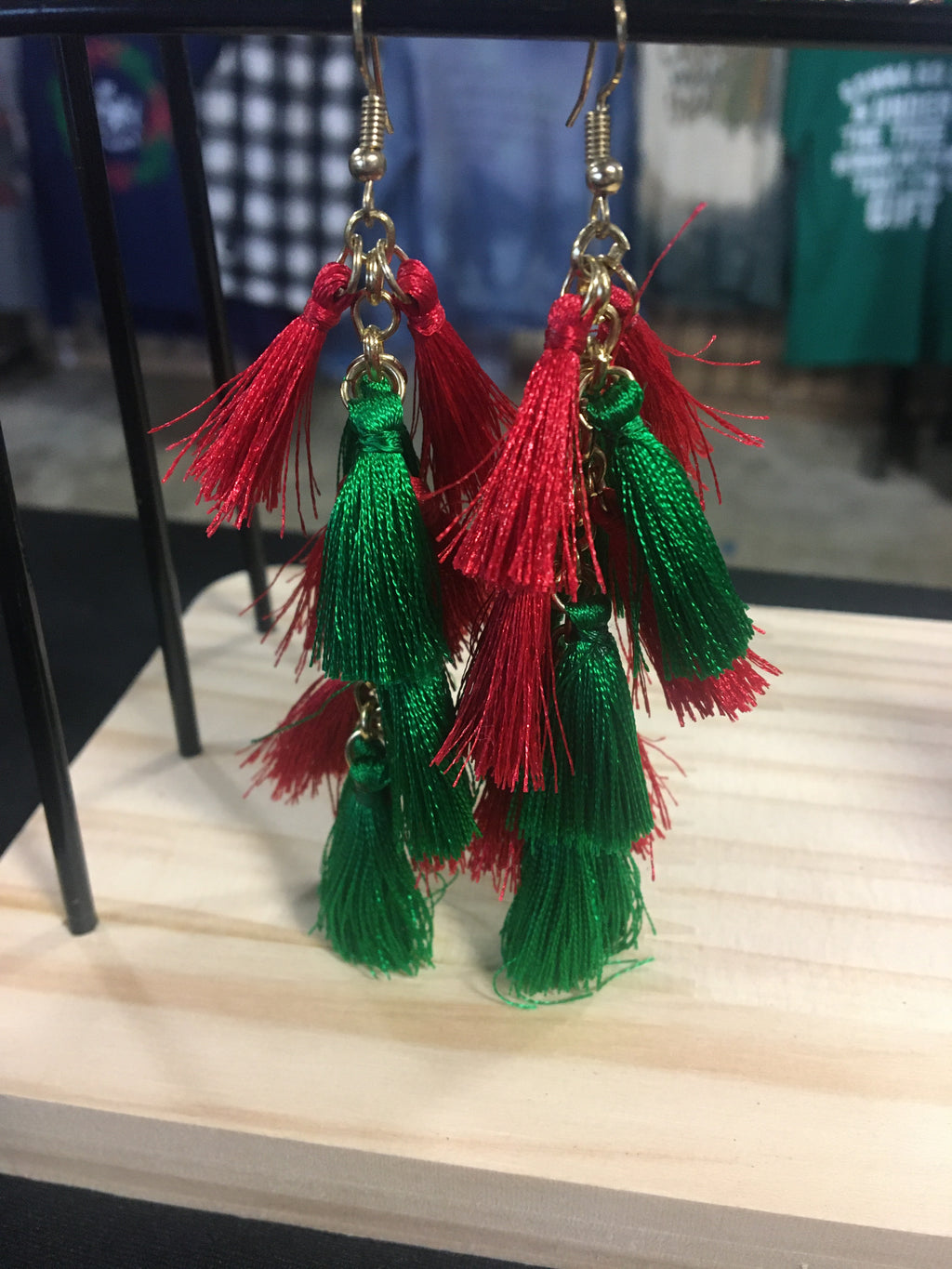 Christmas Fringe Earrings