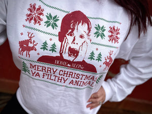 Merry Christmas Ya Filthy Animal Sweatshirt