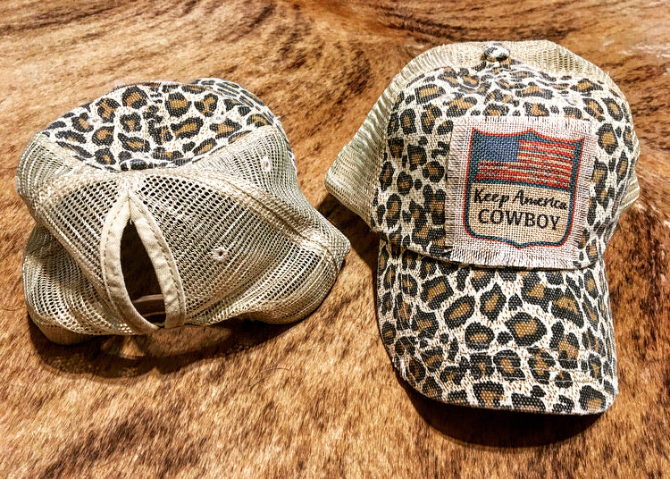 Keep America Cowboy Ponytail Hat