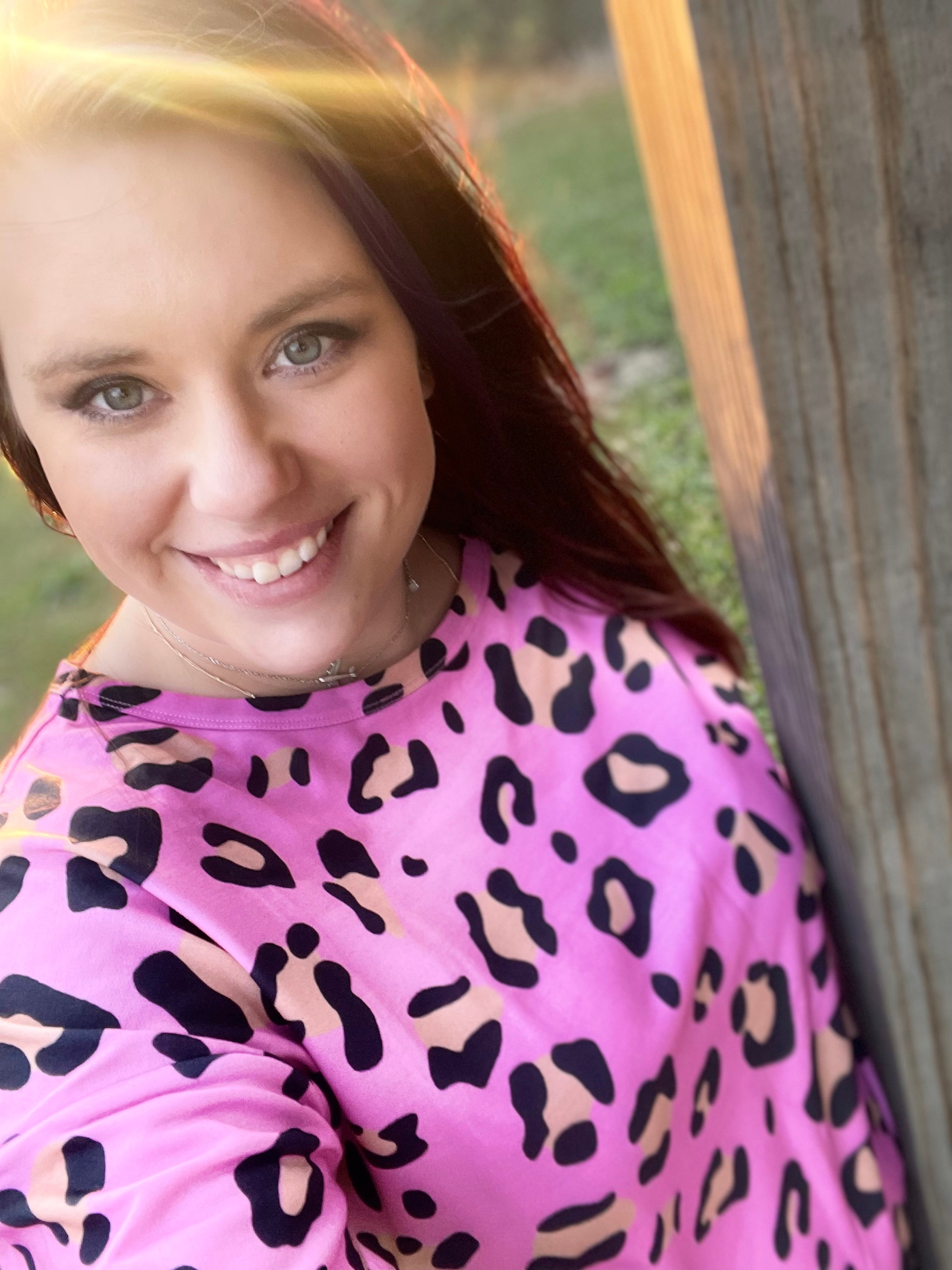 Brooke’s Pink Leopard Top