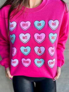 Candy Sweet Hearts Sweatshirt