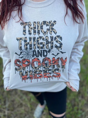 Thick Thighs & Spooky Vibes Sweatshirt