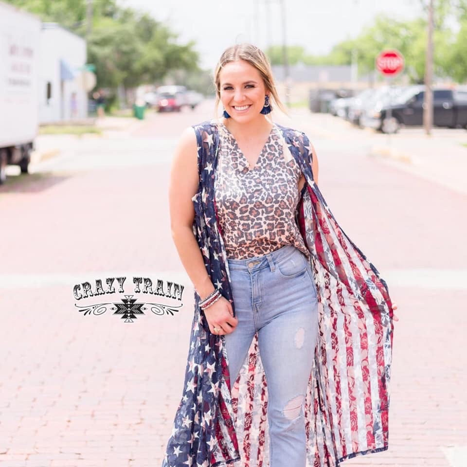 American Flag Cardigan