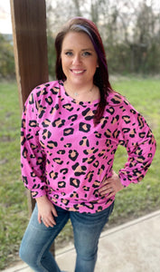 Brooke’s Pink Leopard Top