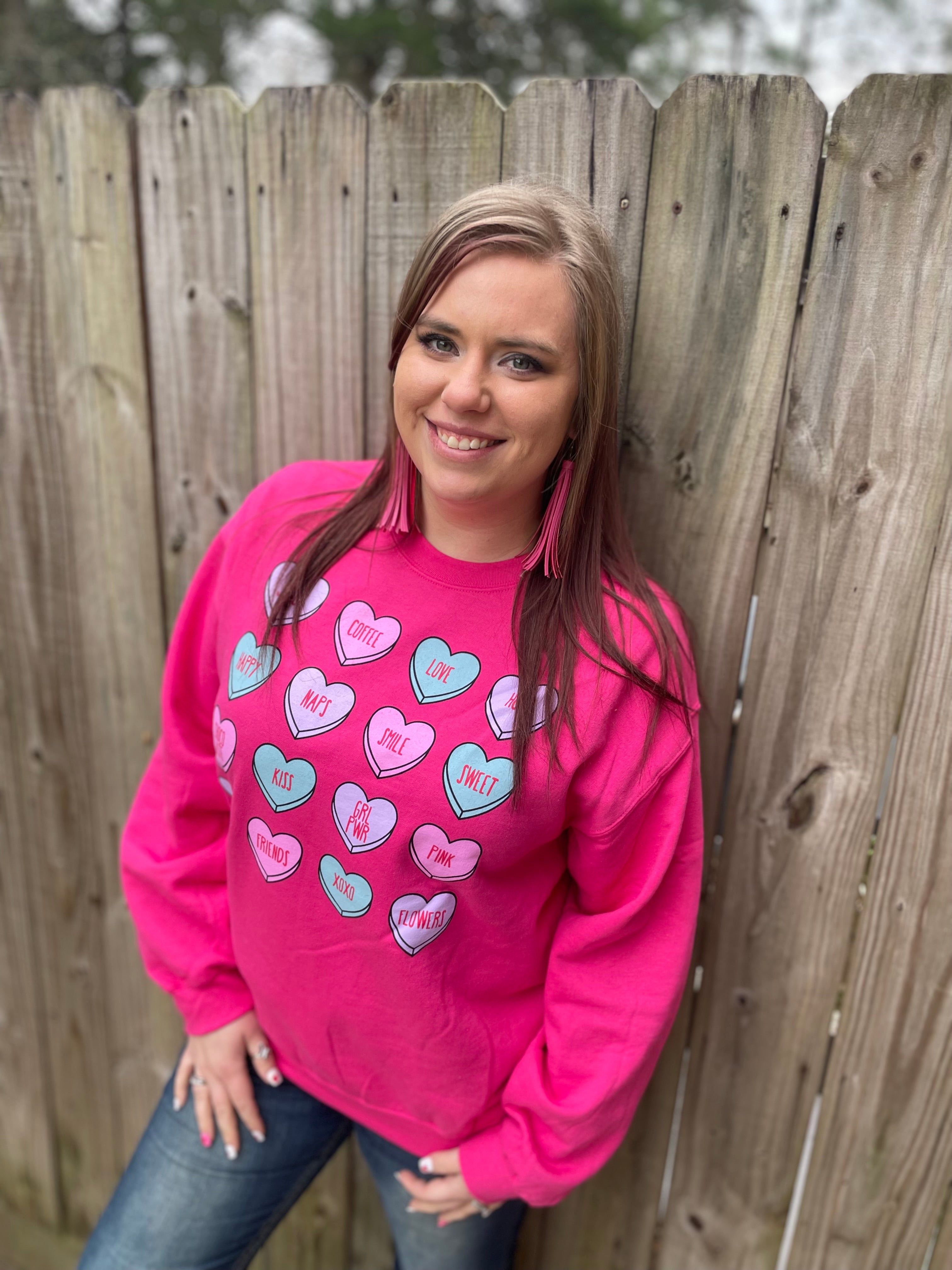 Candy Sweet Hearts Sweatshirt