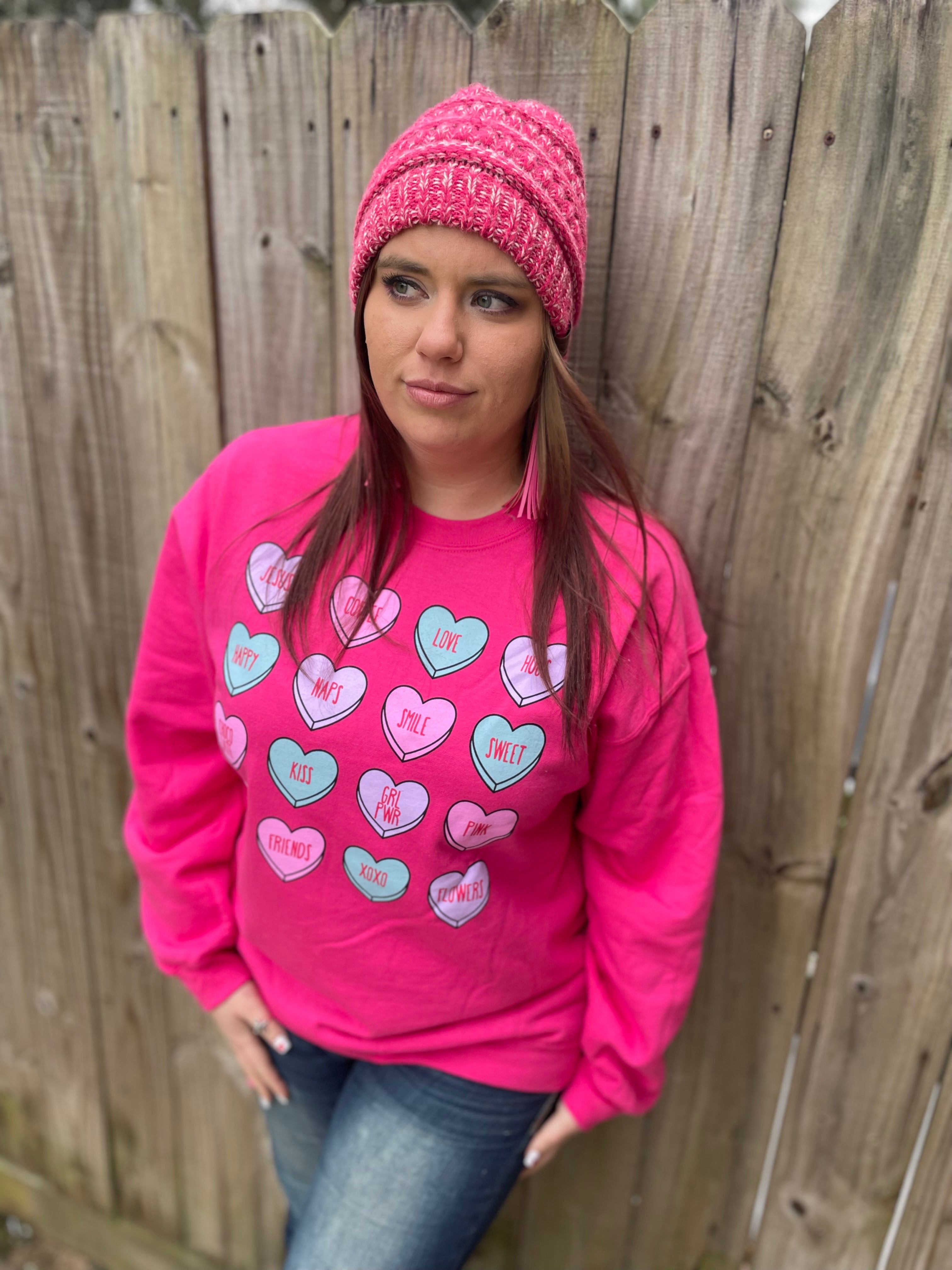 Candy Sweet Hearts Sweatshirt